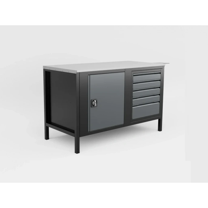 1.5 Metre 5 Çekmeceli Dolaplı Panosuz Takım Tezgahı