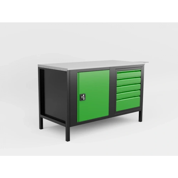 1.5 Metre 5 Çekmeceli Dolaplı Panosuz Takım Tezgahı