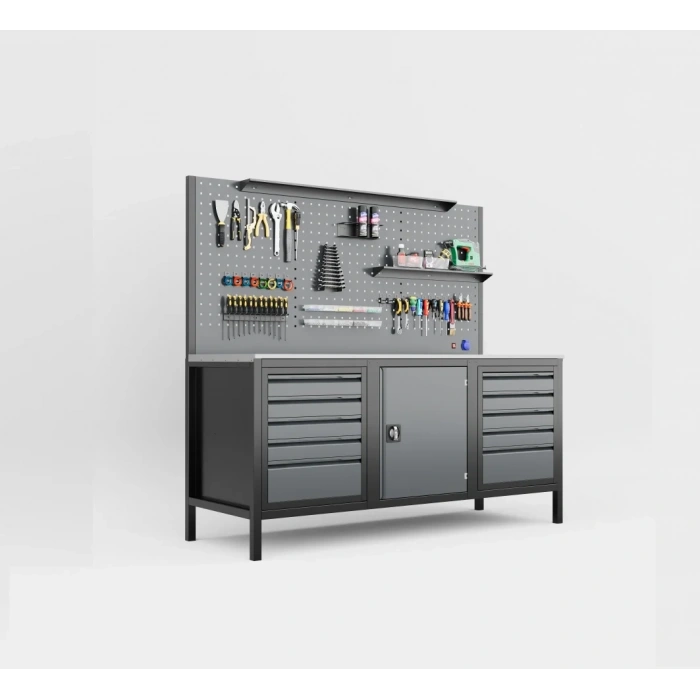 2 Metre 1O Çekmece Takım Tezgahı (Dolaplı)