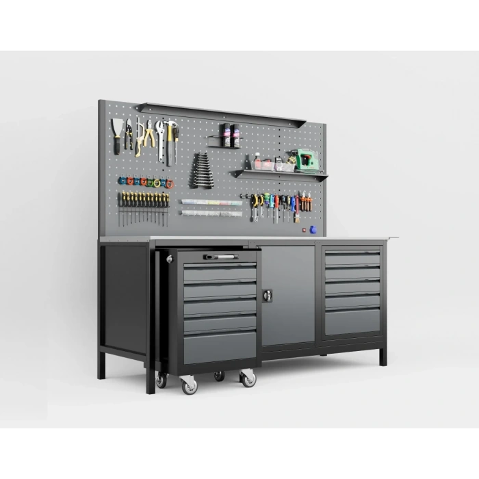 2 Metre 5 Çekmece Takım Arabalı Takım Tezgahı