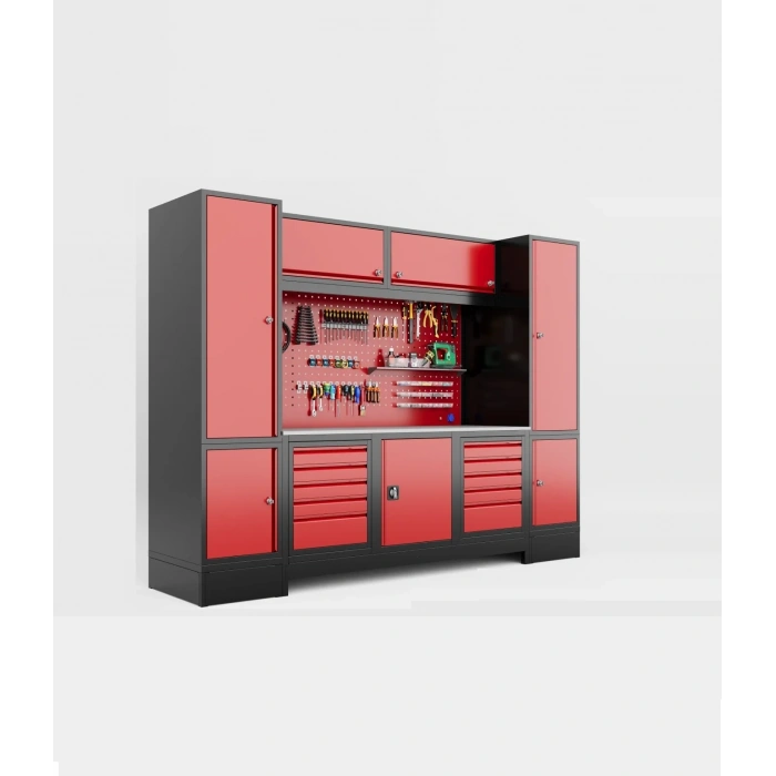 3 Metre Modüler 7 Dolaplı Takım Tezgahı