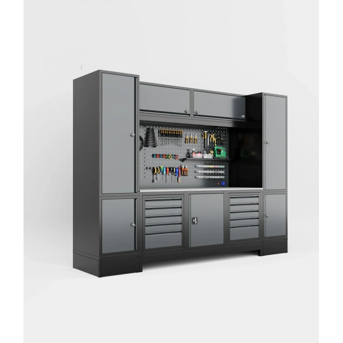 3 Metre Modüler 7 Dolaplı Takım Tezgahı