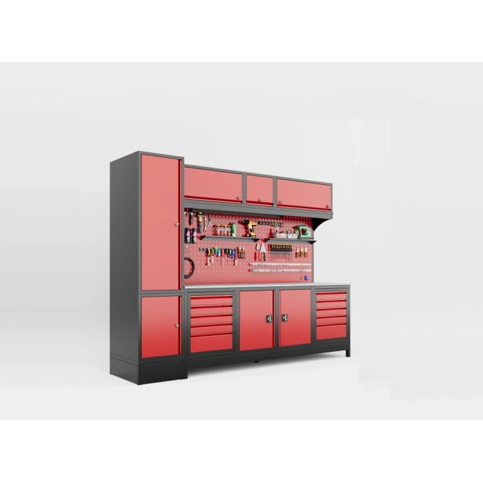 3 Metre Modüler Tezgah Sol Dolaplı