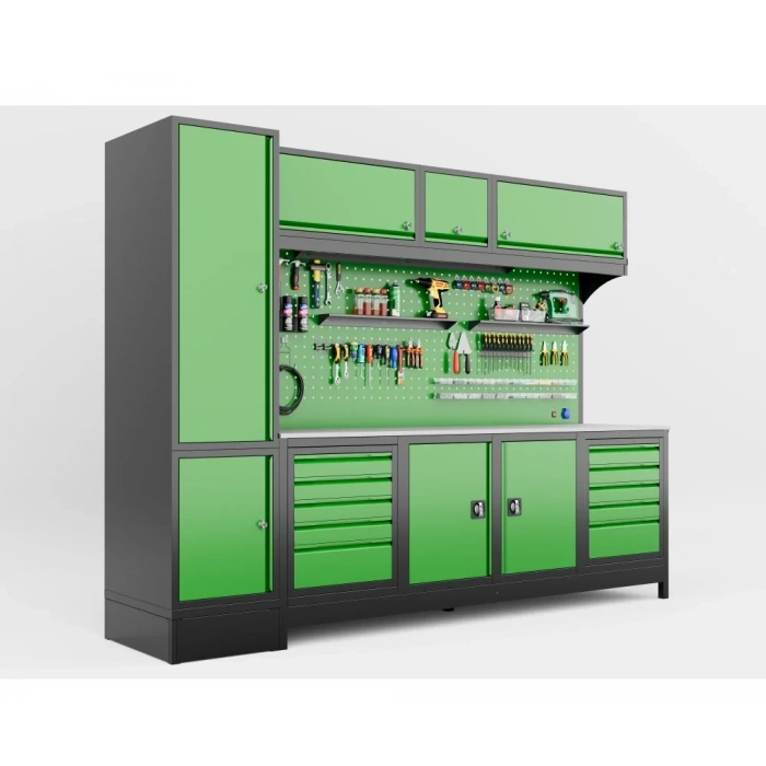 3 Metre Modüler Tezgah Sol Dolaplı