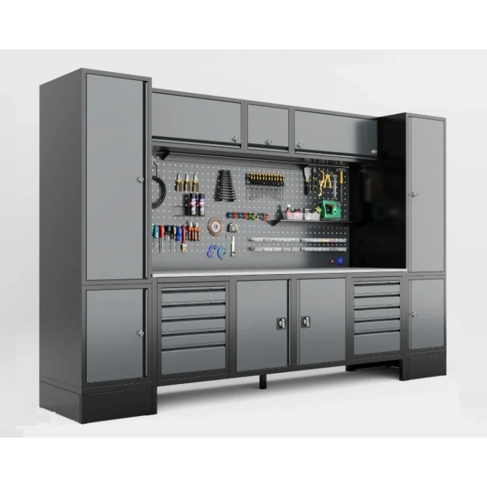 3.5 Metre 9 Dolaplı Modüler Takım Tezgahı