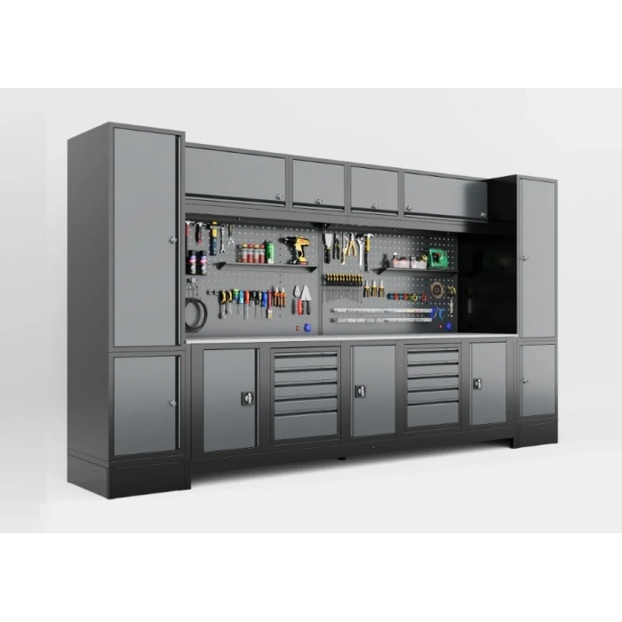 4 Metre 11 Dolaplı Modüler Takım Tezgahı