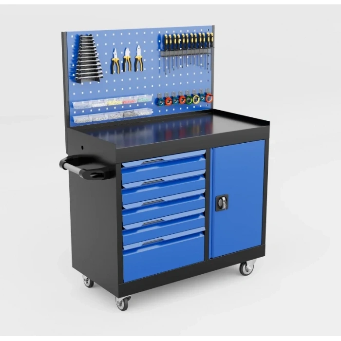 5 Çekmeceli Dolaplı Panolu Takım Arabası