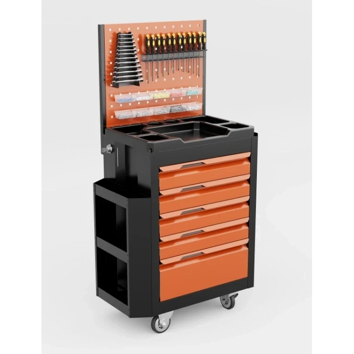 5 Çekmeceli Yanlıklı Panolu Takım Arabası