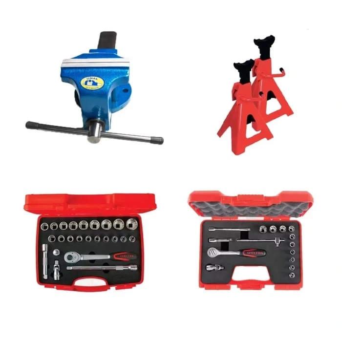 4 Ton Tam Otomatik Lift+200 Litre Kompresör +Tezgah Ve 120 Parça Ekipman