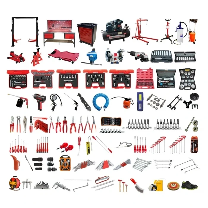 4 Ton Üstten Bağlantılı Lift Kompresör 2 Metre Tezgah ve 120 Parça Garaj Ekipmanı