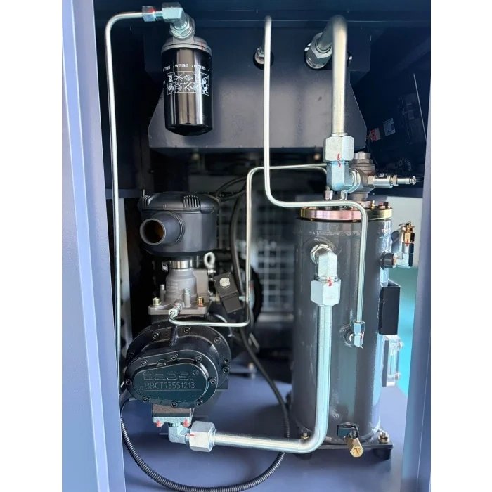 Vidalı Kompresör 7,5 kW (10 HP) İnvertörlü – 500 L Hava Tankı + 1800 Hava Kurutucu | Endüstriyel Sessiz Vidalı Tip