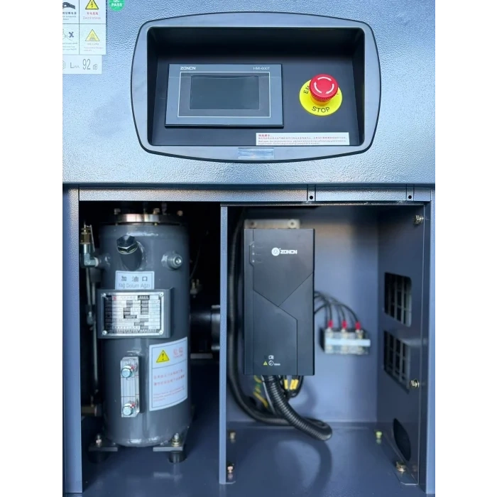 Vidalı Kompresör 7,5 kW (10 HP) İnvertörlü – 500 L Hava Tankı + 1800 Hava Kurutucu | Endüstriyel Sessiz Vidalı Tip