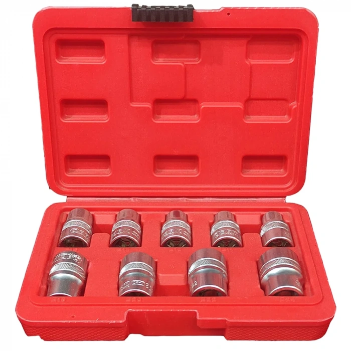 ARM LOKMA SETİ 1/2 9 PCS E-İÇ TORX KISA