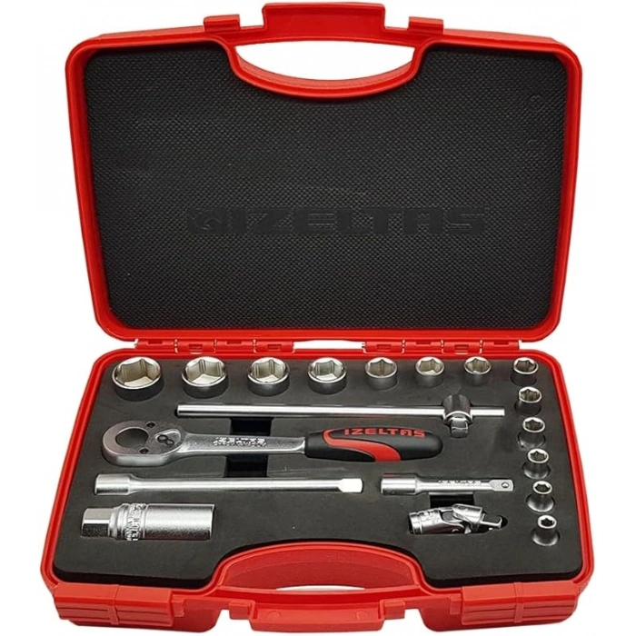 3/8 ALTI KÖŞE LOKMA TAKIMI 19 PARÇA