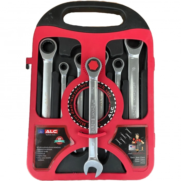 ALG 7 PARÇA CIRCIRLI KOMBİNE ANAHTAR TAKIMI 7 PARÇA
