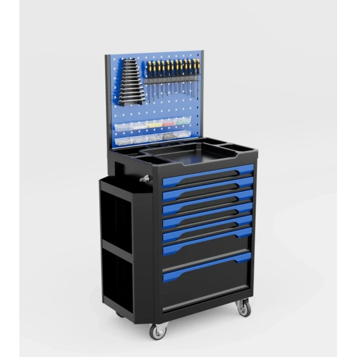 7 Çekmeceli Yanlıklı Panolu Takım Arabası