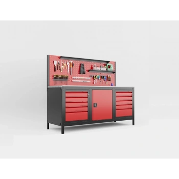 2 Metre 1O Çekmece Demonte Takım Tezgahı (Dolaplı)