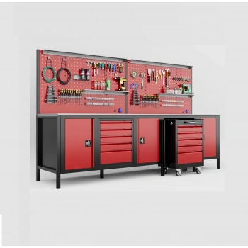 3 Metre 1 Takım Arabalı Dolaplı Takım Tezgahı