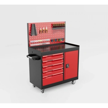 5 Çekmeceli Dolaplı Panolu Takım Arabası