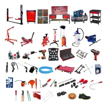 4 Ton Tam Otomatik Lift 200 Litre Kompresör 2 Metre Takım Tezgahı ve 58 Parça Garaj Ekipmanı