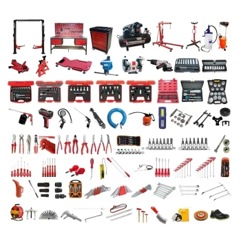 4 Ton Üstten Bağlantılı Lift Kompresör 2 Metre Tezgah ve 120 Parça Garaj Ekipmanı