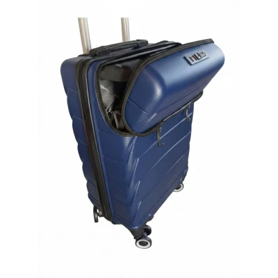 Vegmann Avalon Laptop Bölmeli PP Kırılmaz Lacivert Kabin Boy Valiz