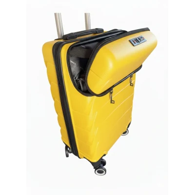 Vegmann Avalon Laptop Bölmeli PP Kırılmaz Sarı Kabin Boy Valiz