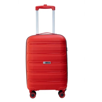 Vegmann Polipropilen (PP) Atlas Kırmızı Kabin Boy Valiz