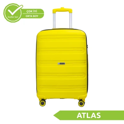 Vegmann Polipropilen (PP) Atlas Sarı Orta Boy Valiz