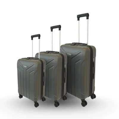 Vegmann Tartılı Scavel Antrasit 3 lü Valiz Seti