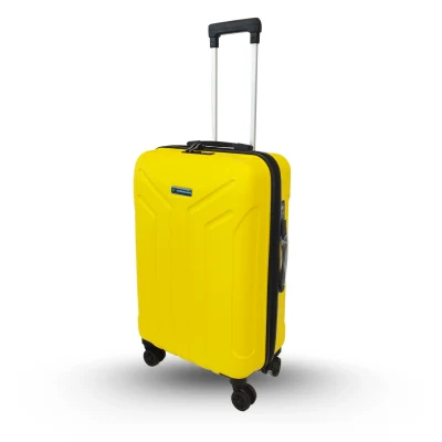 Vegmann Tartılı Scavel Sarı Büyük Boy Valiz