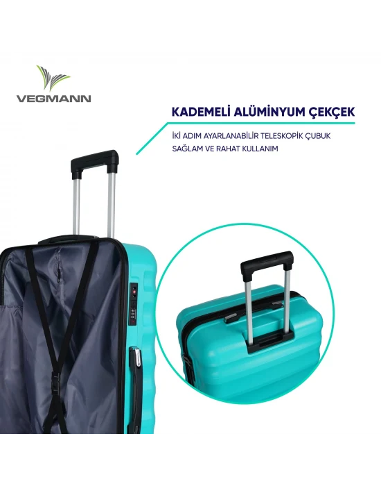 Vegmann Delphin Su Yeşili 3 lü Valiz seti