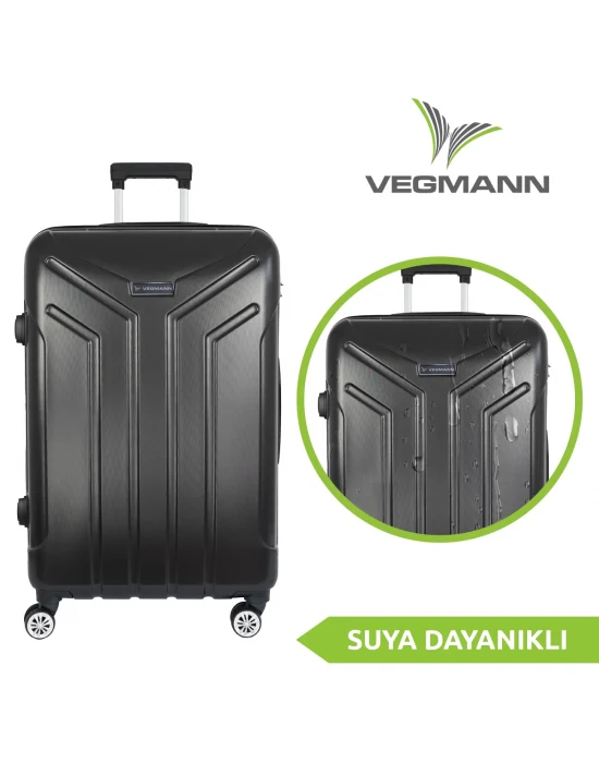 Vegmann Vela Siyah 3lü Valiz Seti