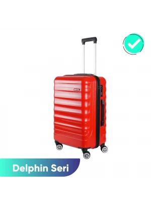 Vegmann Delphin Kırmızı Orta Boy Valiz