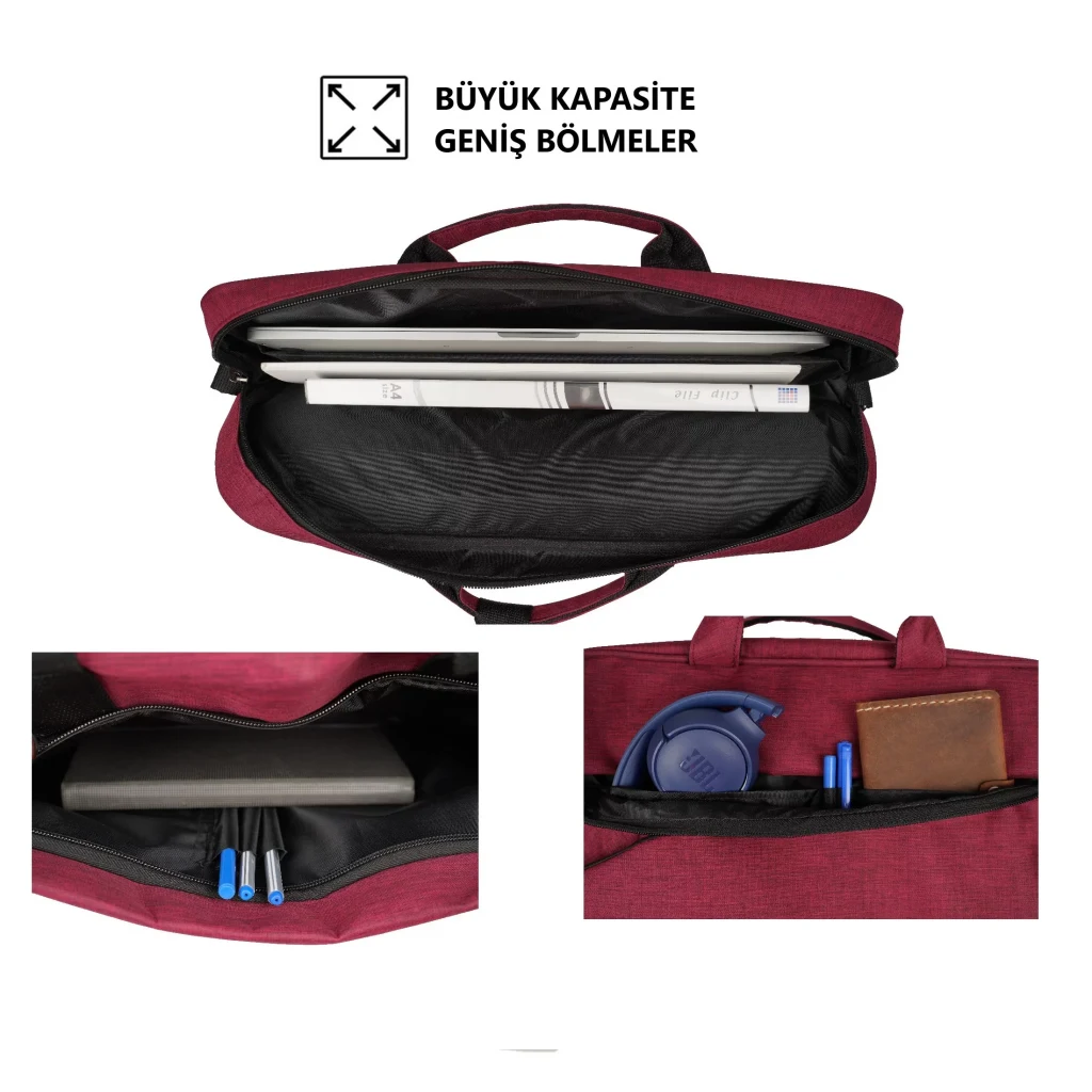 Vegmann Av6900 BORDO 15.6 Inç Uyumlu Laptop Bilgisayar Evrak Çantası