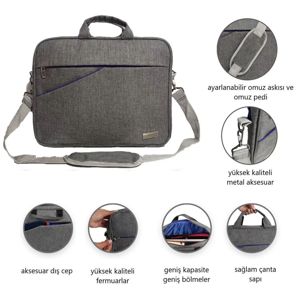 Vegmann Av6900 Gri 15.6 Inç Uyumlu Laptop Bilgisayar Evrak Çantası