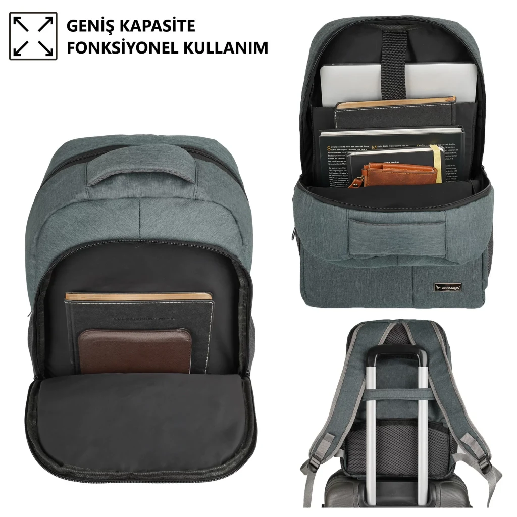 Vegmann Tucana VGM-030 15,6 inç Dizüstü Uyumlu Gri Laptop Sırt Çantası