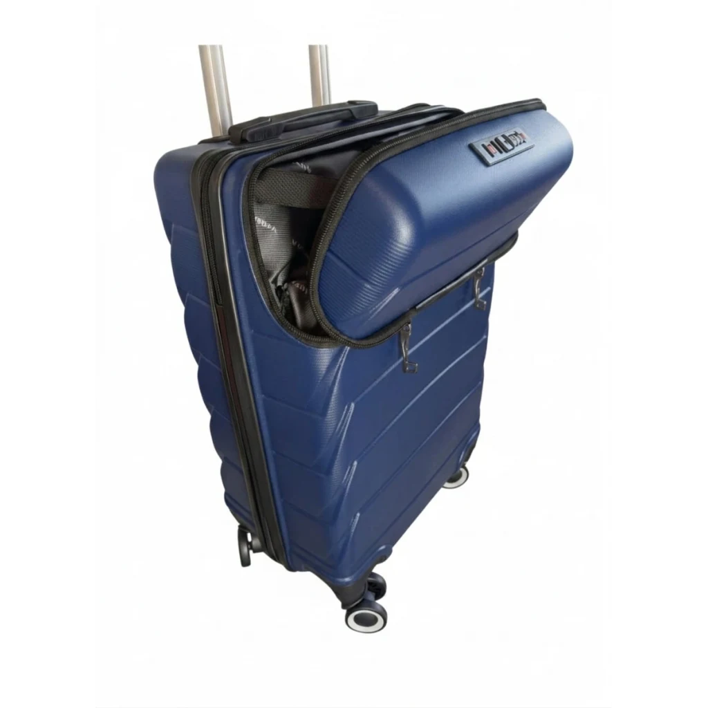 Vegmann Avalon Laptop Bölmeli PP Kırılmaz Lacivert Kabin Boy Valiz