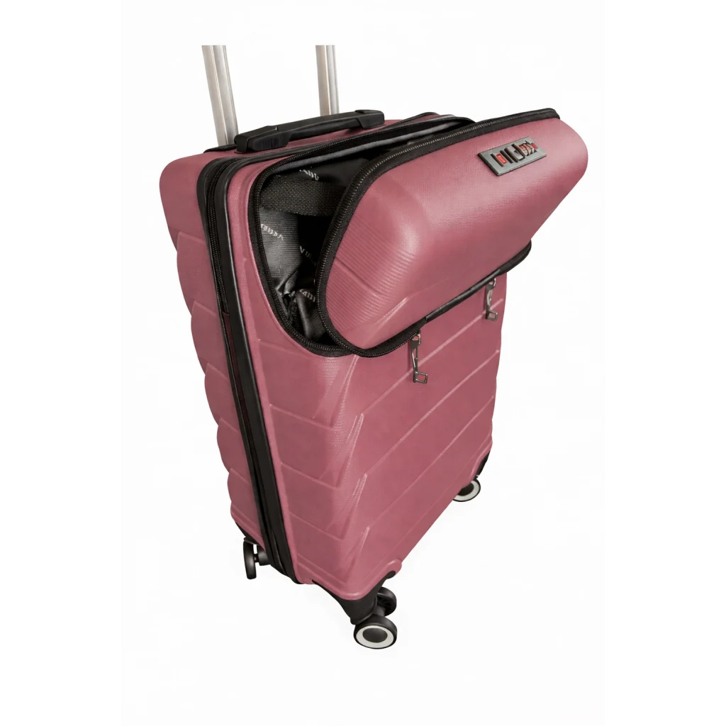 Vegmann Avalon Laptop Bölmeli PP Kırılmaz Mürdüm Kabin Boy Valiz