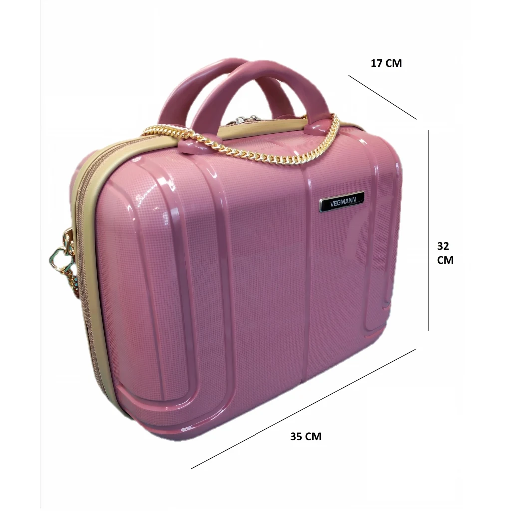 Vegmann Alya Kırılmaz Polipropilen Kadın Makyaj Bakım ve Takı Çantası Mürdüm