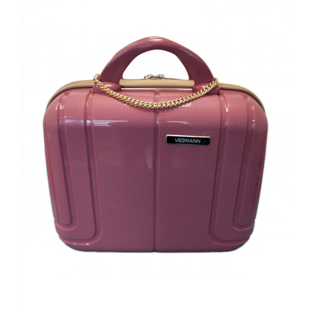 Vegmann Alya Kırılmaz Polipropilen Kadın Makyaj Bakım ve Takı Çantası Mürdüm