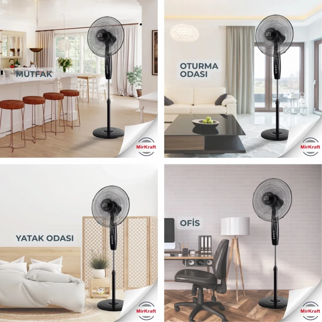 MirKraft FS-M40BR Stand Fan Vantilatör Manuel 16