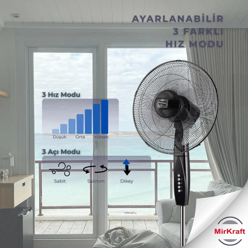 MirKraft FS-M40BR Stand Fan Vantilatör Manuel 16