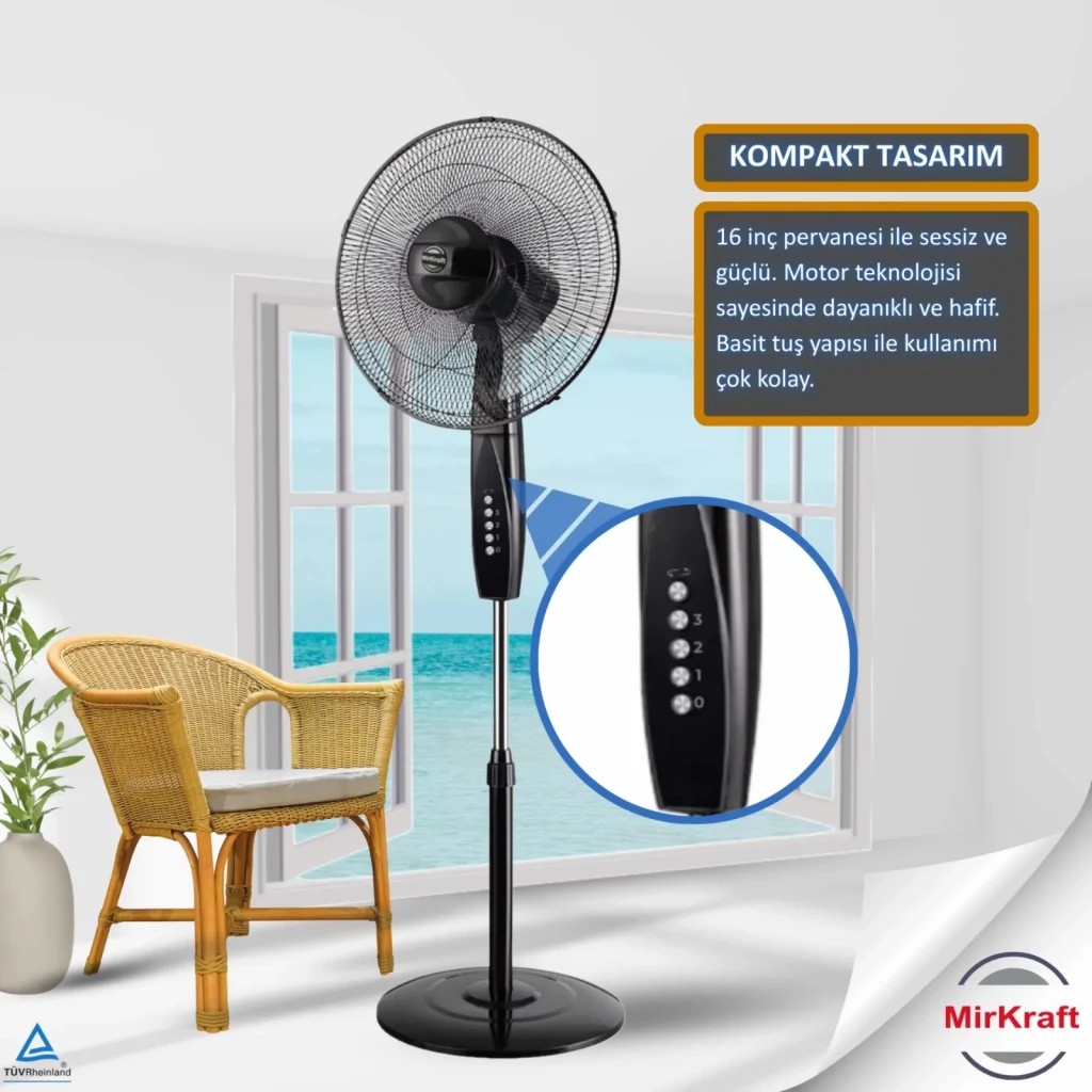 MirKraft FS-M40BR Stand Fan Vantilatör Manuel 16