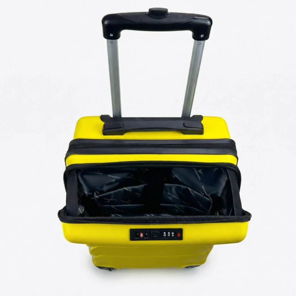 Vegmann Avalon Laptop Bölmeli PP Kırılmaz Sarı Kabin Boy Valiz