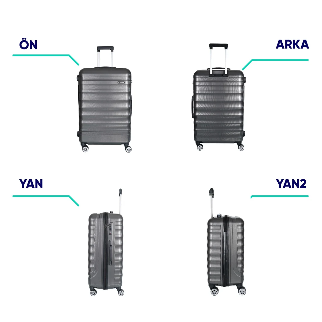 Vegmann Delphin Antrasit Büyük Boy Valiz