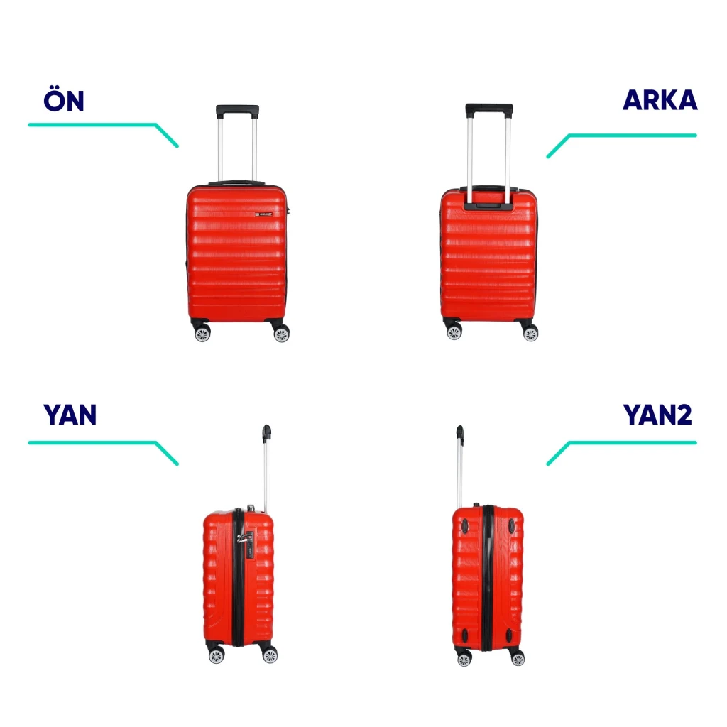 Vegmann Delphin Kırmızı Kabin Boy Valiz