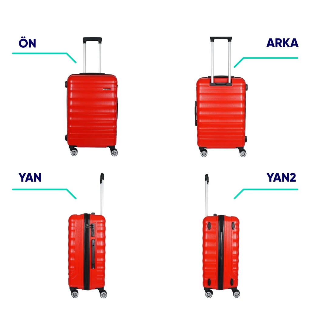 Vegmann Delphin Kırmızı Orta Boy Valiz