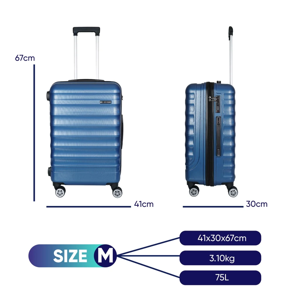 Vegmann Delphin Mavi Orta Boy Valiz