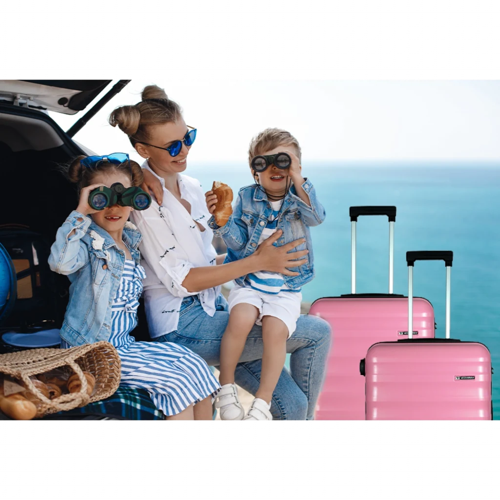 Vegmann Delphin Pembe 3 lü Valiz seti